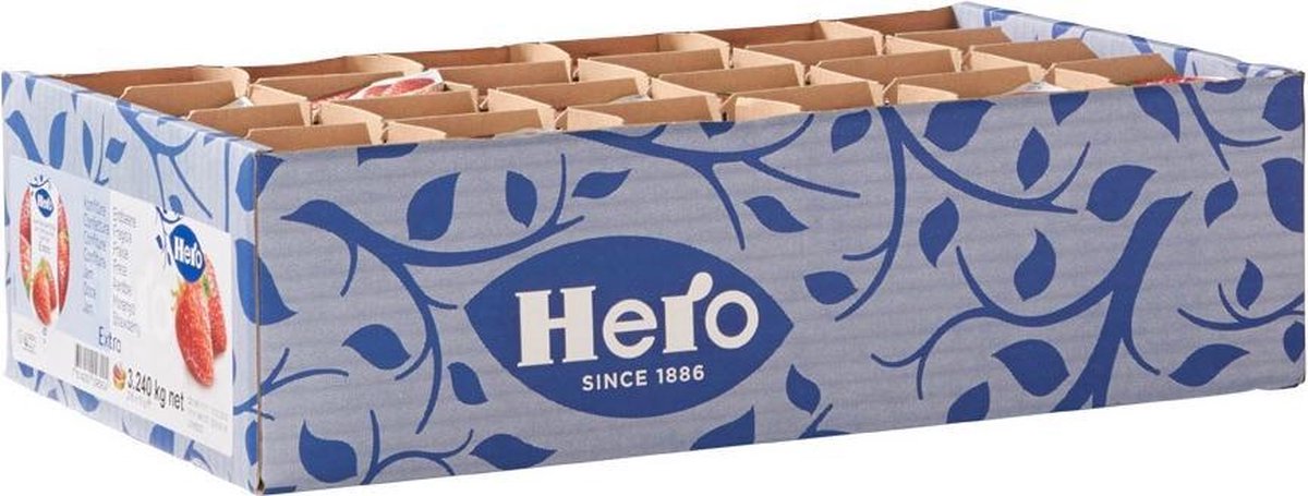 Hero | Extra Jam Aardbeien cups | 216 x 15g