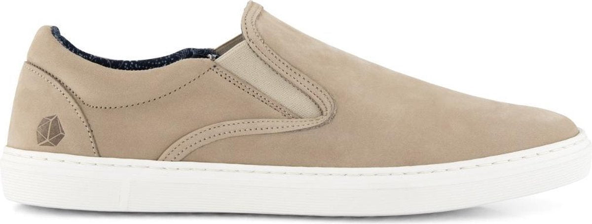 NoGRZ D.Bramante - Leren Slip-On sneakers heren - Taupe - Maat 40