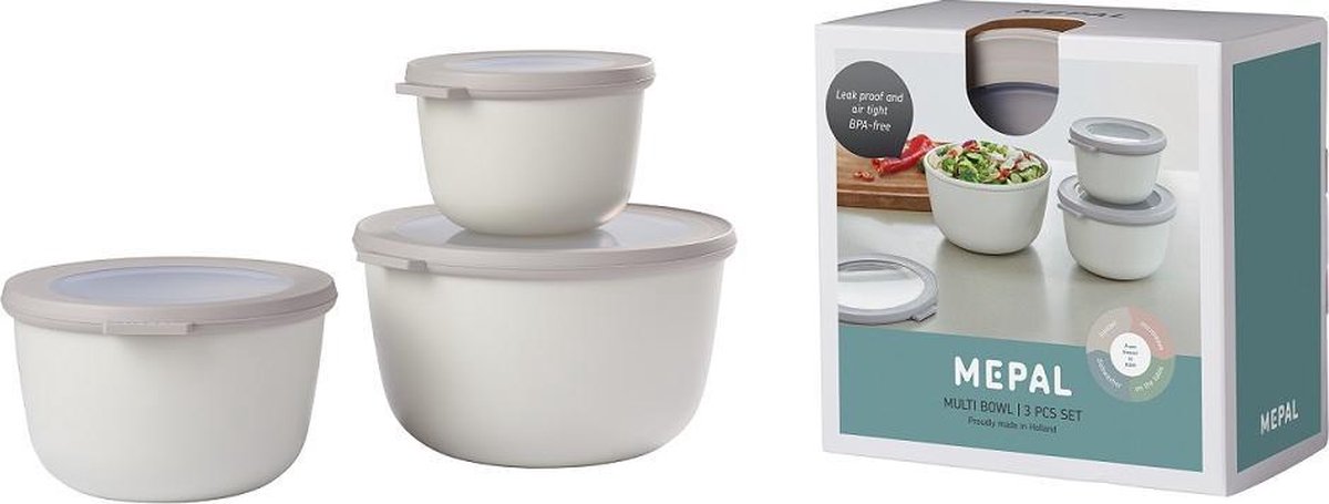 Mepal - Multikom Cirqula 3-delige set (500 + 1000 + 2000 ml) - Mag in de vriezer