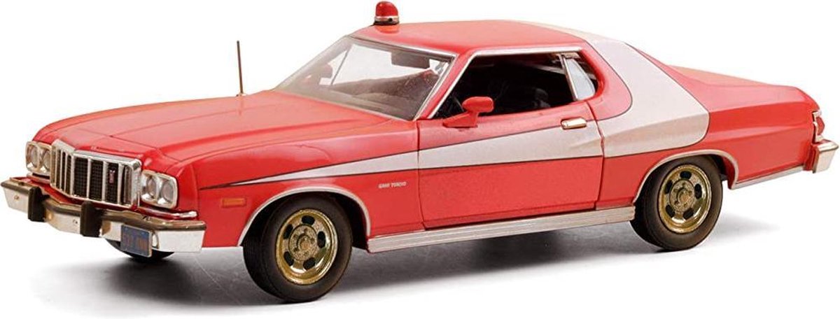 1976 Ford Gran Torino Starsky &  Hutch (Rood) (20 cm) 1/24 Greenlight Limited Edition - Modelauto - Schaalmodel - Model auto - Miniatuurauto - Miniatuur autos