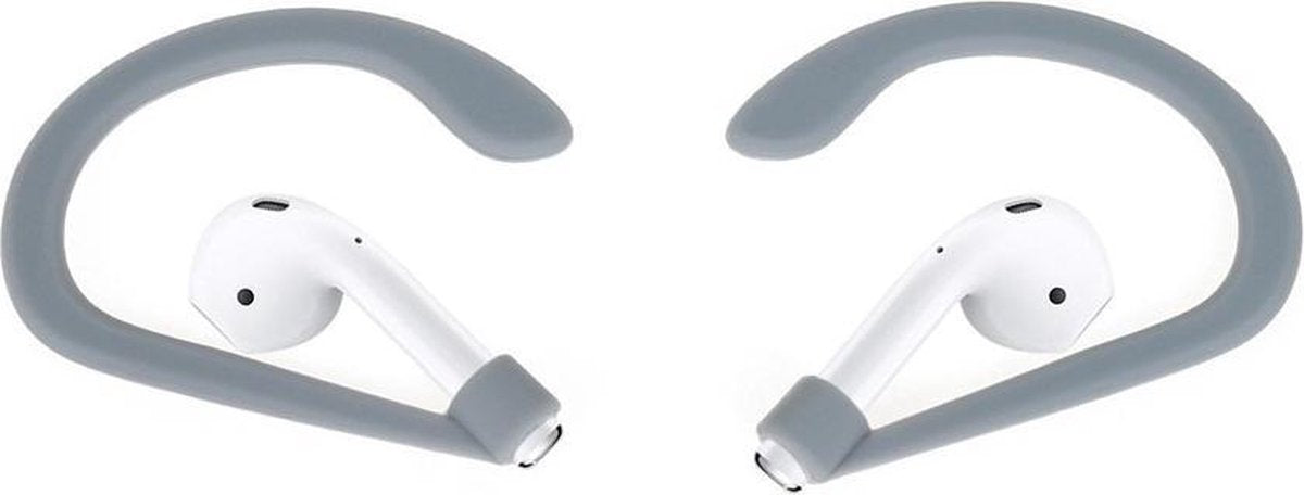 KELERINO. Oorhaken voor Airpods 1 & 2 - Grijs - 1 paar / 2 stuks