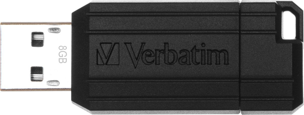 Verbatim Store'n'go PinStripe 8GB - USB-Stick / Zwart