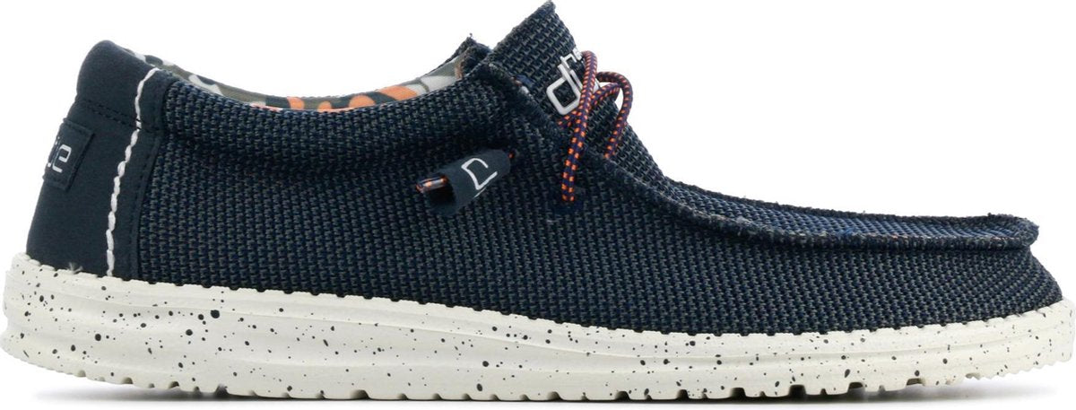Hey Dude Mannen Textiel Instapschoenen / Herenschoenen / Instapper Wally sox - Blauw - Maat  43