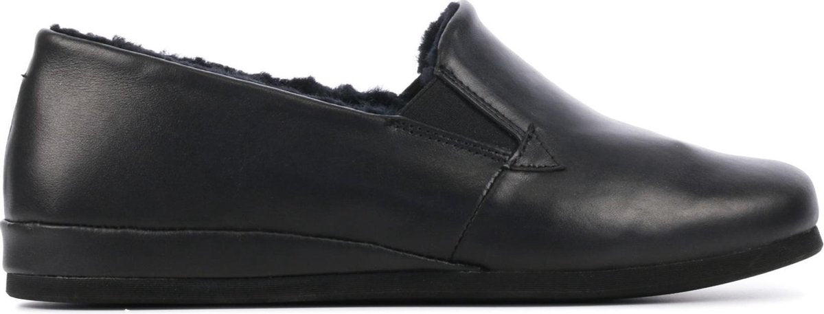 Rohde Mannen Leren Pantoffels / Herenschoenen Harde zool Sloffen - 6420 - Zwart - Maat 41