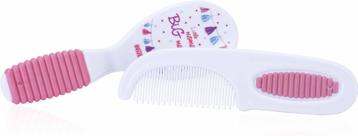 Nûby - Little Moments - Kam & Borstel Set - Roze - 3m+