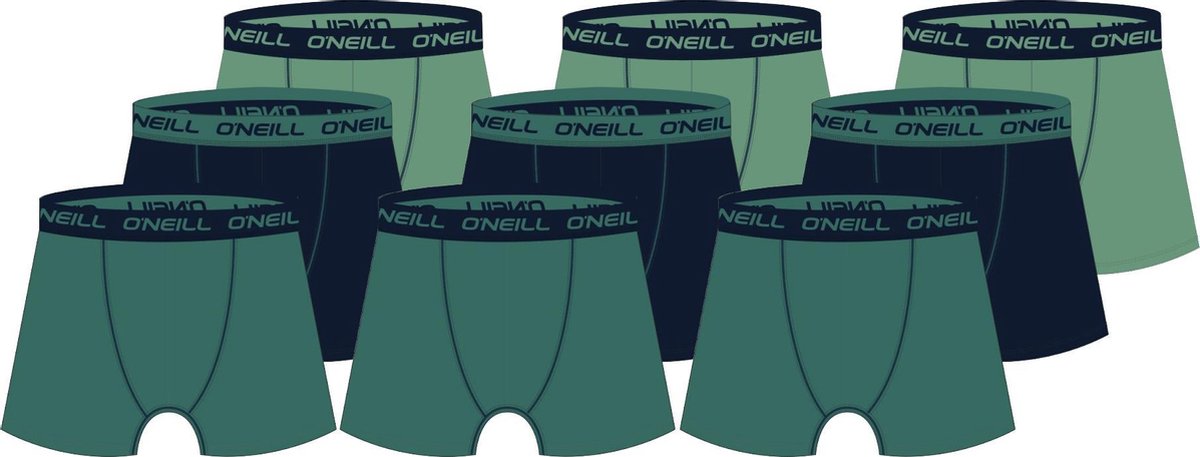 O'Neill - Boxershorts - 9 Pack - Green - Maat M