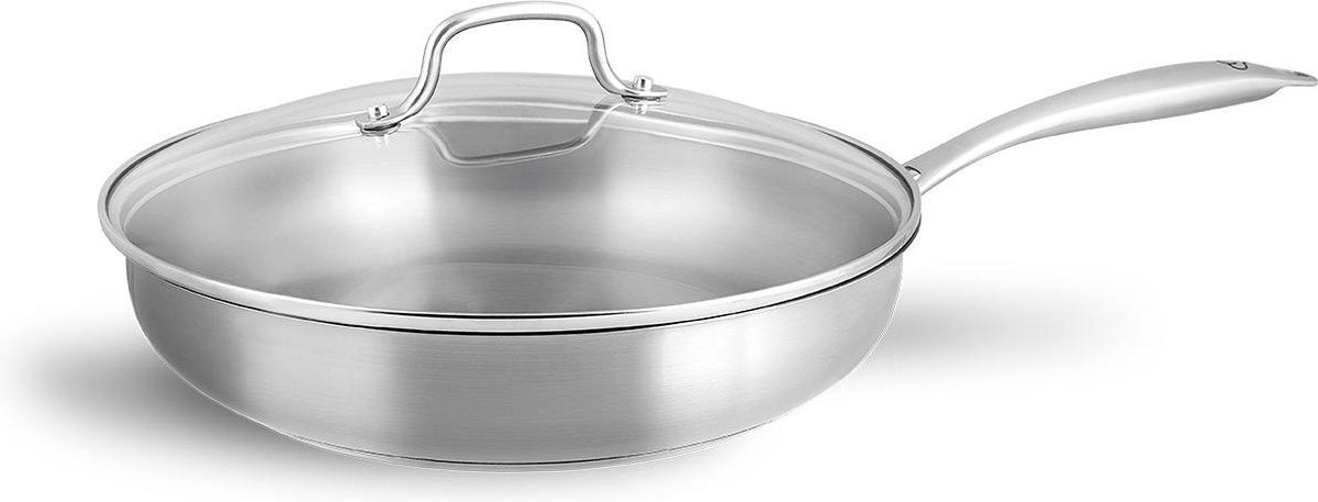 Roestvrijstalen Koekenpan - 28 cm met Deksel