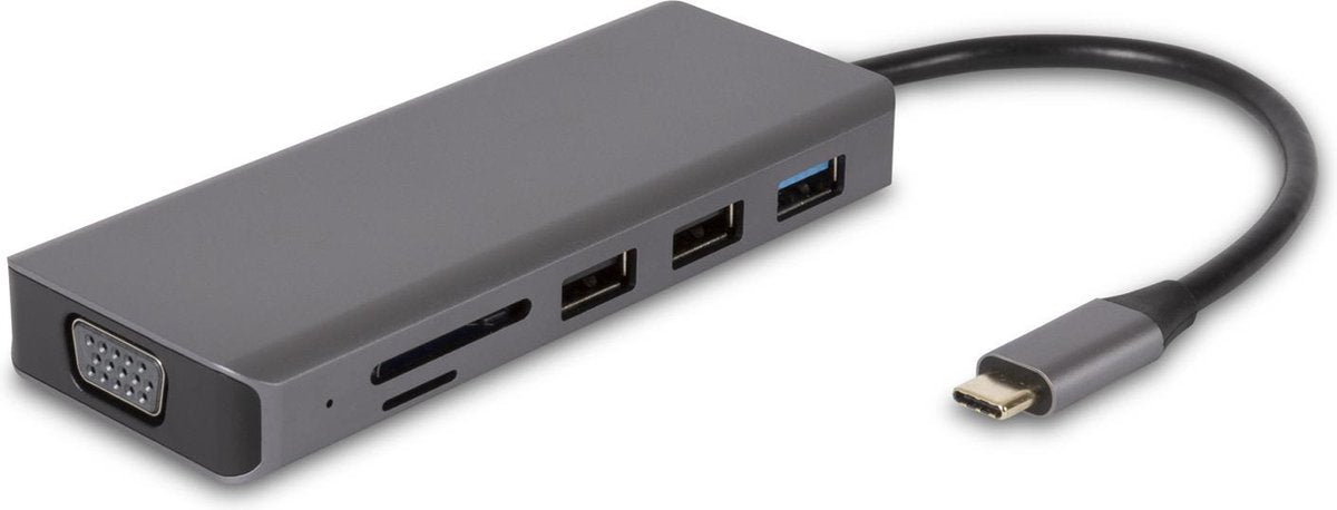 SBVR EV64 | 9 in 1 USB-C Adapter | HDMI 4K@30Hz - 100W USB-C Power Delivery