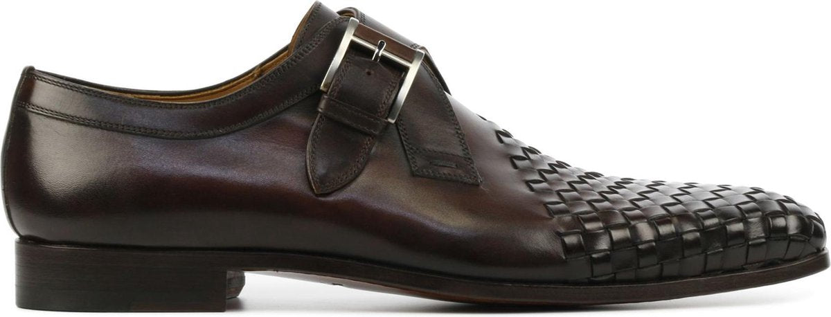 Magnanni Mannen Leren Gespschoenen / Herenschoenen / Instapper 22078 - Bruin - Maat  42.5