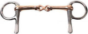 MHS Dubbel Gebroken Halve Kneveltrens Koper Middenstuk 10 cm