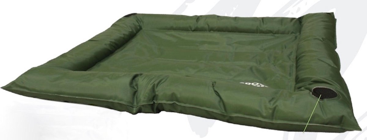 Koelmat met boord - militair groen - Afmetingen: 102x63cm