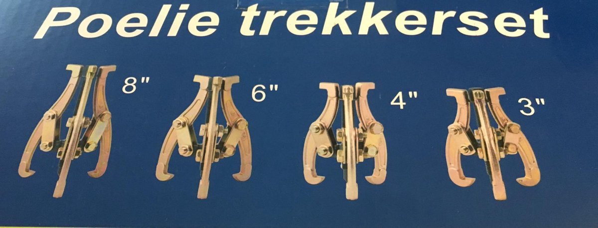 Poelie trekkkerset 4 delig