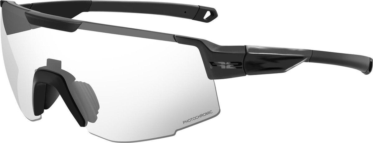 R2 Edge Fietsbril - Sport Zonnebril - Meekleurende Glazen Zwart