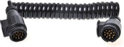 Premium verloop spiraalkabel 13 aderig met 2x 13-polige stekker - 90 tot 250 cm