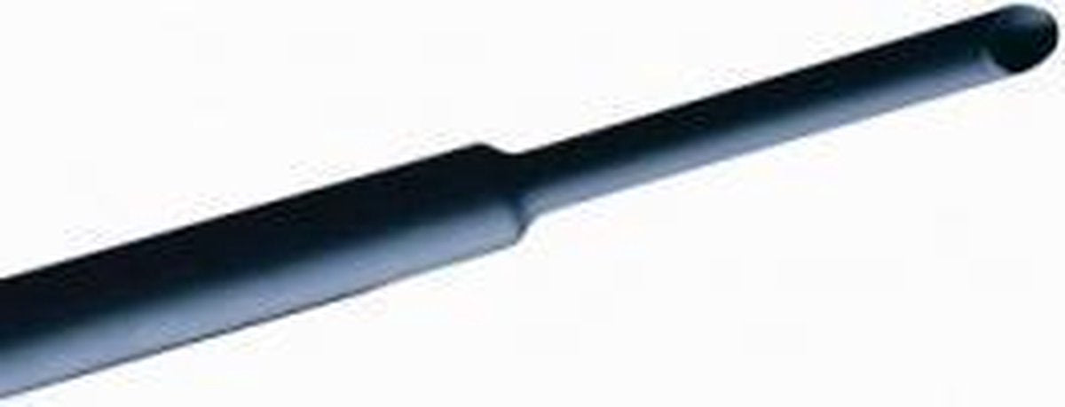 Zwarte krimpkous met lijmlaag 3mm - 1mm