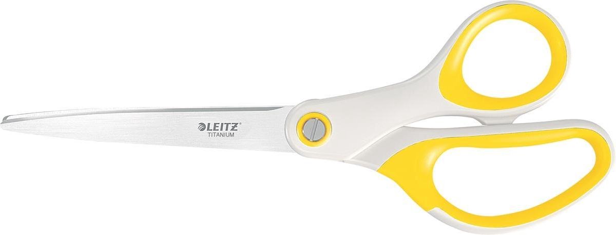 Leitz WOW Titanium Schaar - Voor Kantoor En Thuiswerken - Ideaal Voor Thuiskantoor - Geel