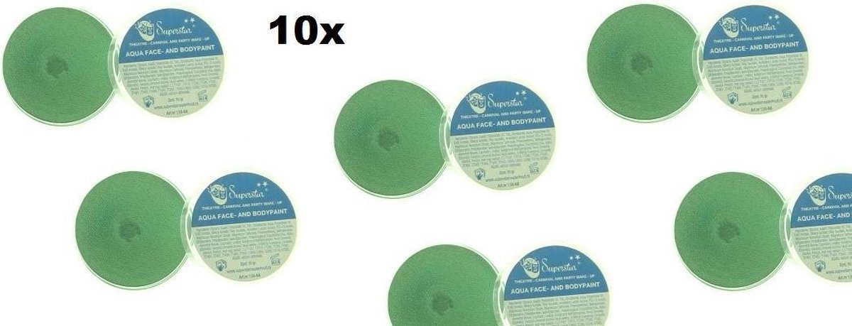 10x Superstar Metallic Groen 16 gram Voordeel verpakking