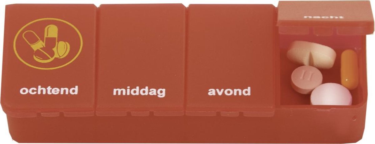 Pillendoosje 1 Dag Rood