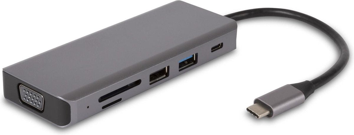 SBVR EV65 | 9 in 1 USB-C Adapter Hub| 2* 4K HDMI Screen Extender en 87W Power Delivery