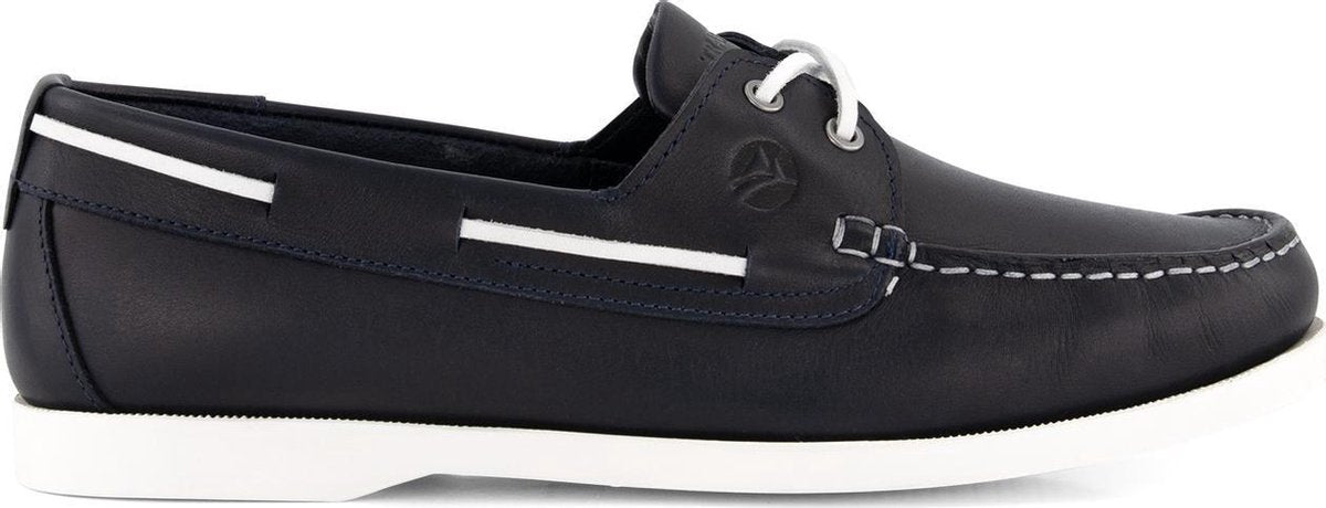 Travelin' Exmouth Heren - Leren Moccasins met veter - Boot schoen - Blauw Leer - Maat 41
