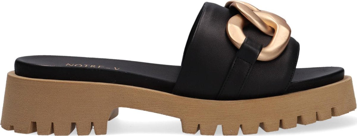 Notre-V B4464 Slippers - Dames - Zwart - Maat 38