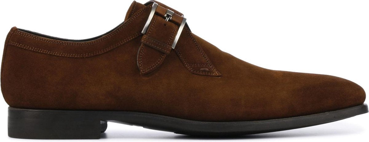 Magnanni Mannen Suède Gespschoenen / Herenschoenen / Instapper 16618 - Cognac - Maat  45
