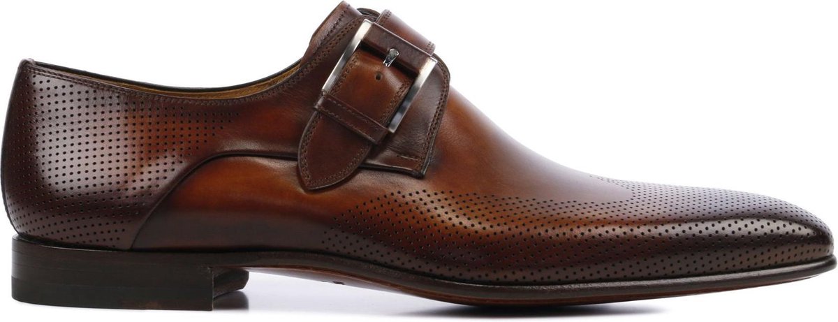 Magnanni Mannen Leren Gespschoenen / Herenschoenen / Instapper 22021 - Cognac - Maat  46