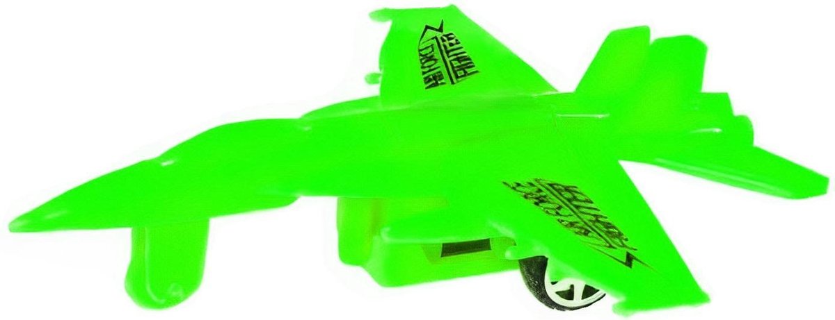 Lg-imports Straaljager Pull Back Jongens 10 Cm Groen