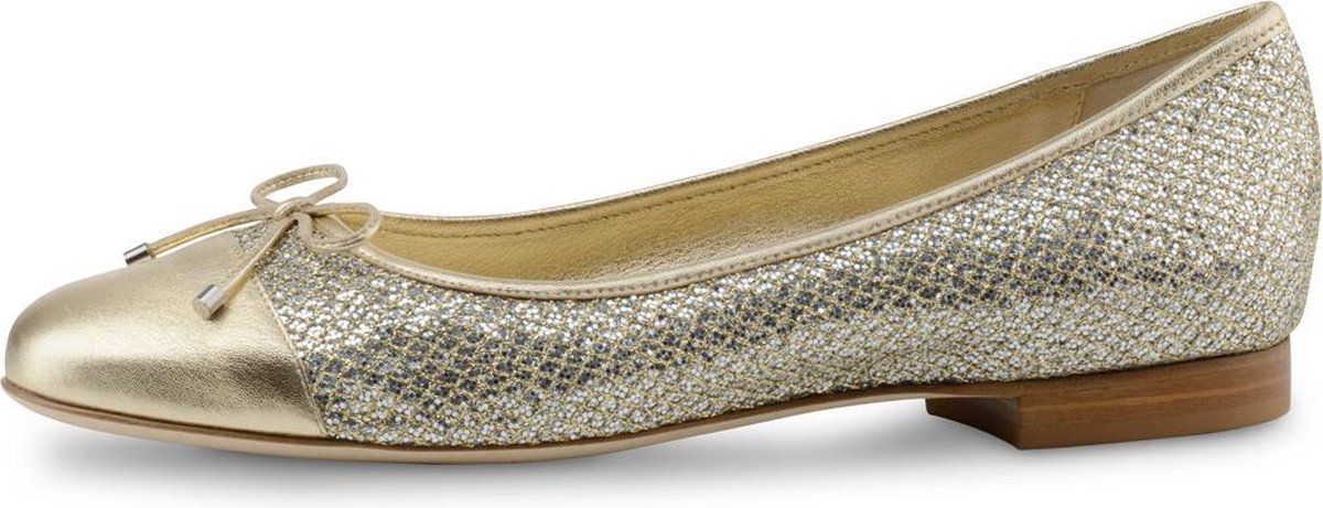 Ballerina Schoenen Dames Goud – Luxe Instappers – Muiltjes – Zomer Schoenen – Werner Kern Sole – Maat 38