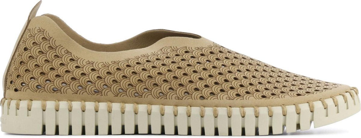 Ilse Jacobsen Vrouwen Textiel Instapschoenen / Damesschoenen / Instapper Tulip 3275 - Camel - Maat  42