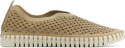 Ilse Jacobsen Vrouwen Textiel Instapschoenen / Damesschoenen / Instapper Tulip 3275 - Camel - Maat  42