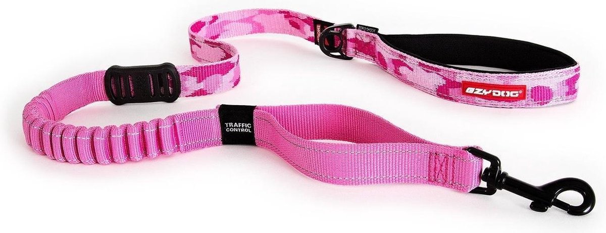 EzyDog Zero Shock - Lange Hondenriem - 120cm - Roze Camouflage