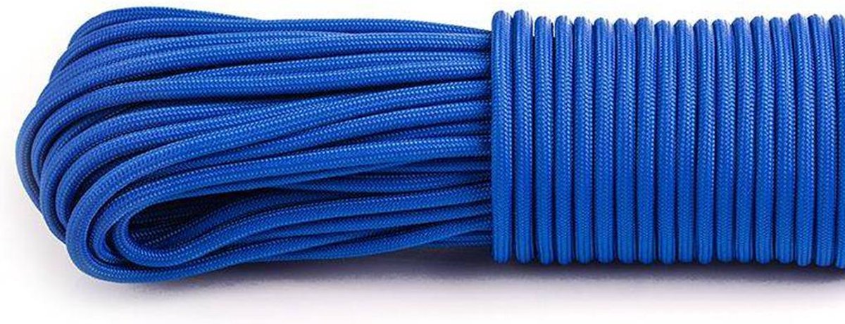 Paracord Touw - 4mm - 20 meter - Blauw - Vismagneet Touw - 250kg trekkracht