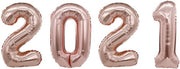 Oud en Nieuw Ballonnen – 2021 – Kerst Decoratie – Nieuwjaar - Rose goud