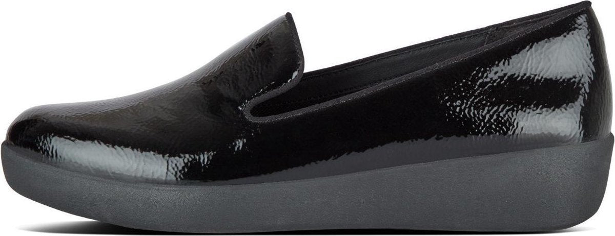 Audrey™ Crinkle-Patent Smoking Slippers