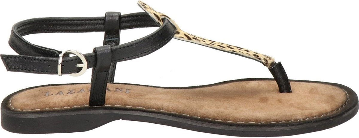 Lazamani dames sandaal - Zwart multi - Maat 38