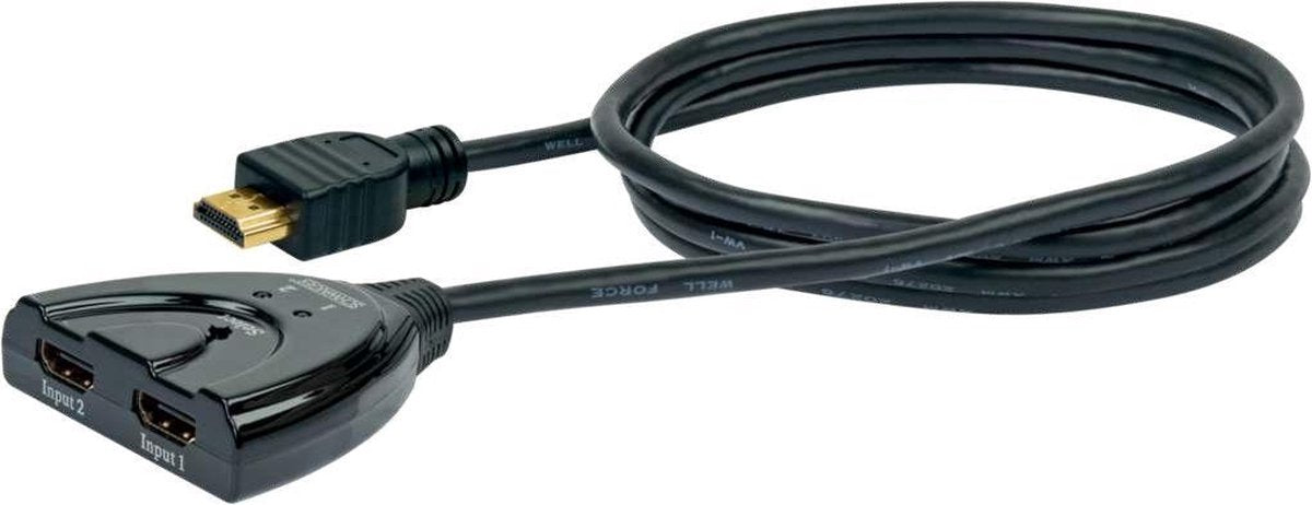Schwaiger HDMi-verdeler 2-lade /Auto zwart