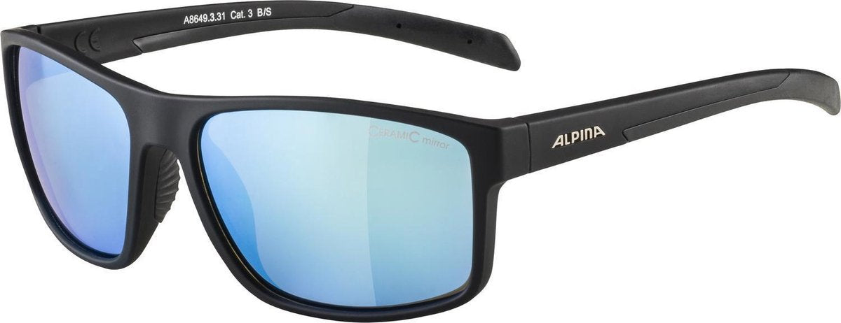 Alpina sportbril Nacan zwart mat mirror