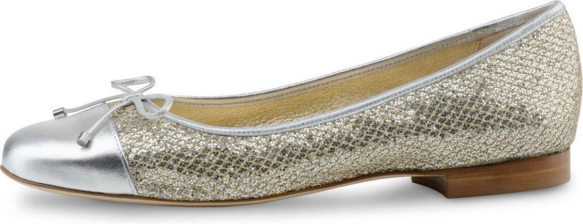 Ballerina's voor Dames – Zilver Glitter – Goud – Instappers van Leer – Werner Kern Fay– Maat 38