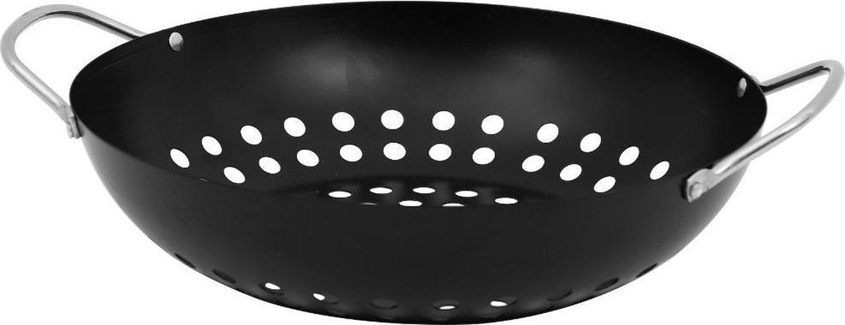 Orange85 Barbecue pan -Wok - Grill - Zwart - Metaal - 28cm - BBQ