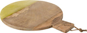 J-Line Plank Rond Alabaster Hout Geel
