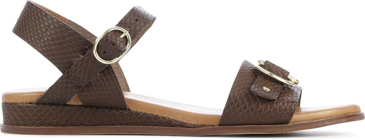 Red Rag Vrouwen Leren  Sandalen / Damesschoenen 79344 - Bruin - Maat 42