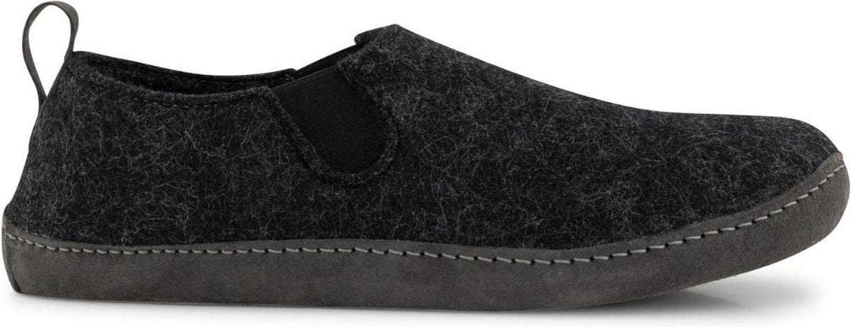 Travelin' In-Home Heren Sloffen - Wollen Pantoffels - Suede zool - Grijs - Maat 43
