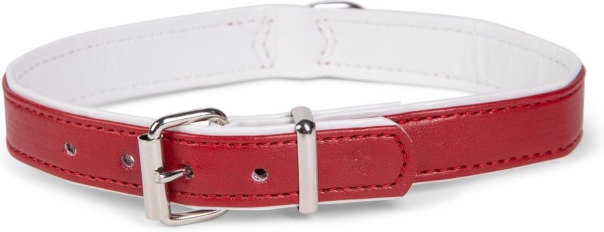 Dierenbenodigdheden Vadigran Halsband Kunstleder Sunrise Rood 27Cmx12-14Mm