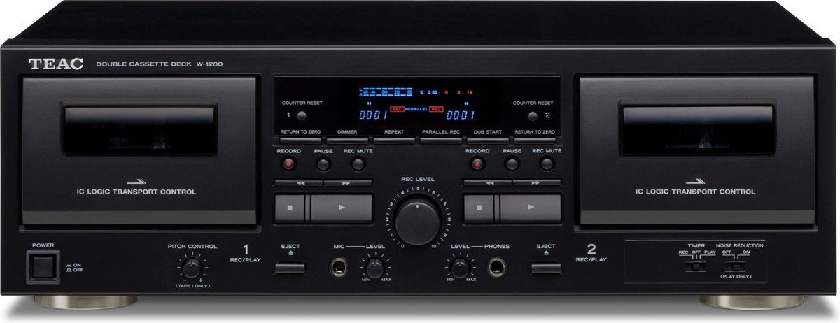TEAC W-1200 Double Cassettedeck Blk