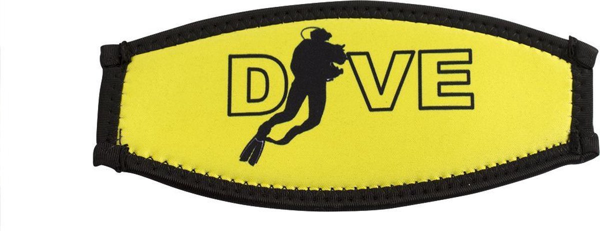 Maskstrap neopreen slide dive geel