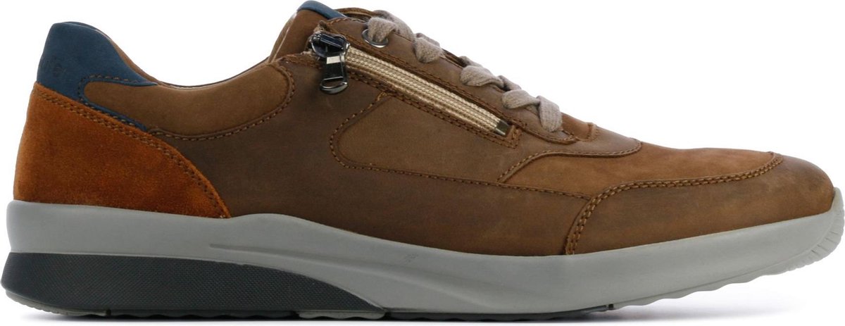 Waldlaufer Mannen Leren Lage sneakers / Herenschoenen 654001 - Bruin - Maat 46