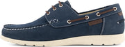 Travelin Seaport - Heren Instappers - Leren Moccasins met veter - Blauw - Maat 41