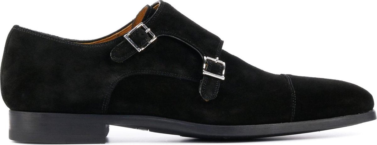 Magnanni Mannen Suède Gespschoenen / Herenschoenen / Instapper 16016 - Zwart - Maat  41