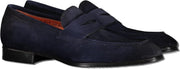 Santoni InstapSchoen Blauw  - Maat 43.5 - Heren - Herfst/Winter Collectie - Suède